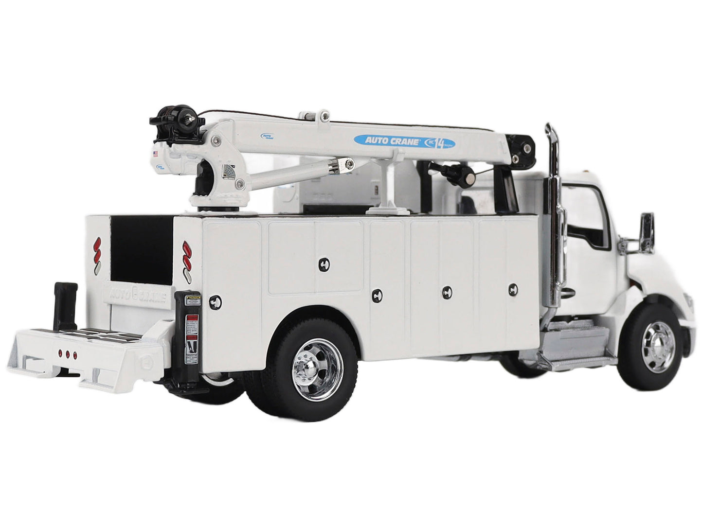 Kenworth T380 Auto-Crane Titan 85-Body HC14-Crane Work Truck with Miller EnPak White &quot;Transport Series&quot; 1/50 Diecast Model by Diecast Masters