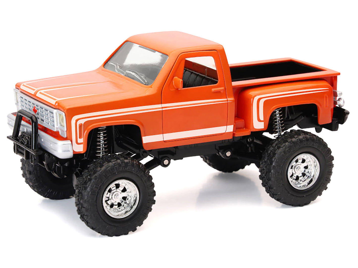 Chevrolet Sport Step Side Pickup Truck Orange with White Graphics &quot;Xtreme Off-Road&quot; Series 1/30 Diecast Model by New Ray