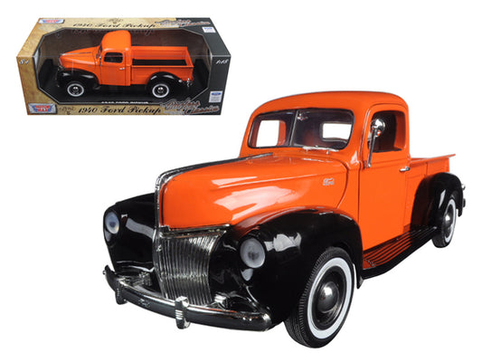 1940 Ford Pickup Truck Orange &quot;Timeless Classics&quot; 1/18 Diecast Model Car by Motormax