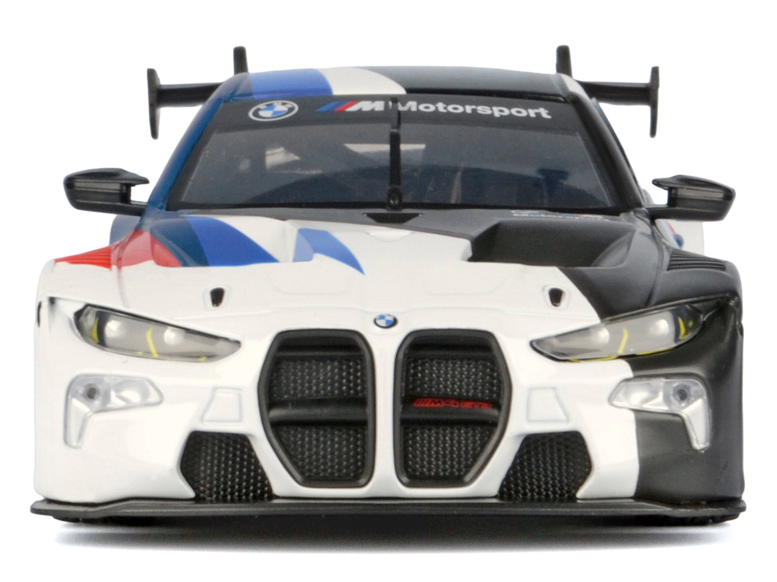 BMW M4 GT3 #1 White with Black Blue and Red Graphics &quot;GT Racing&quot; Series 1/24 Diecast Model Car by Motormax
