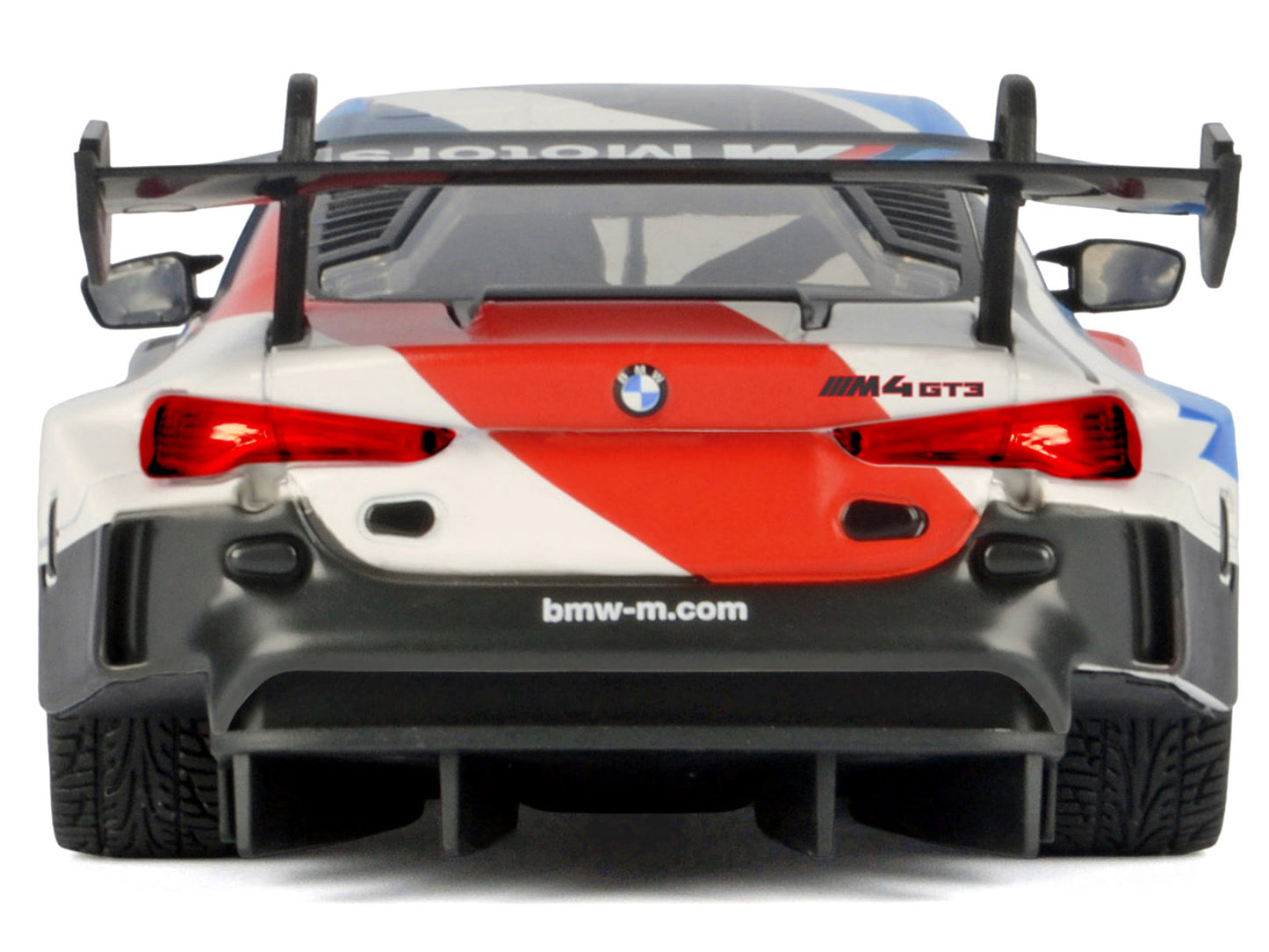 BMW M4 GT3 #1 White with Black Blue and Red Graphics &quot;GT Racing&quot; Series 1/24 Diecast Model Car by Motormax