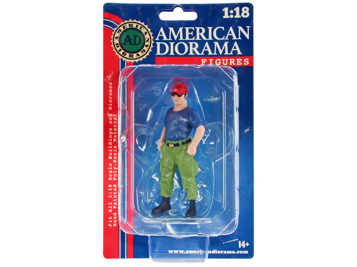 &quot;Firefighters&quot; Off Duty Figure for 1/18 Scale Models by American Diorama