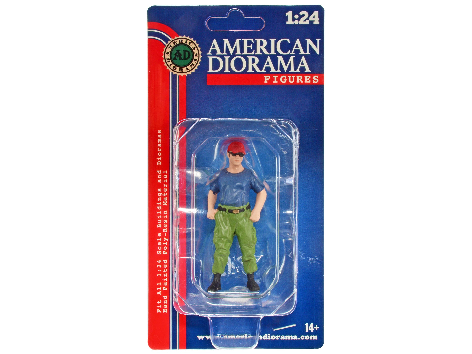 &quot;Firefighters&quot; Off Duty Figure for 1/24 Scale Models by American Diorama
