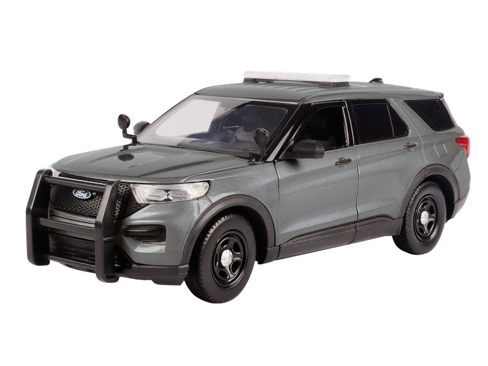 2022 Ford Police Interceptor Utility Unmarked Gray Metallic &quot;Builder's Kit&quot; &quot;Law Enforcement and Public Service&quot; Series 1/24 Diecast Model Car by Motormax