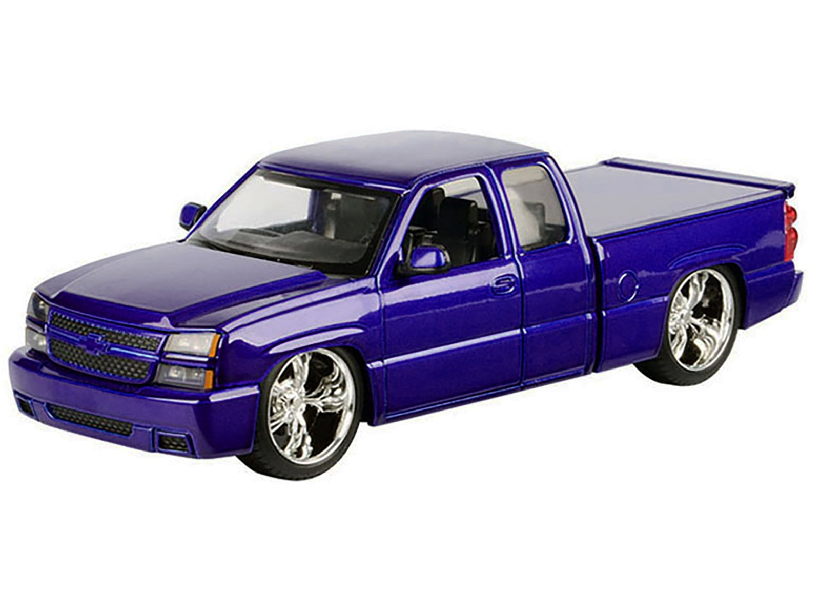 2006 Chevrolet Silverado Custom Pickup Truck Blue Metallic &quot;Die-Cast Collection&quot; Series 1/25 Diecast Model Car by Motormax