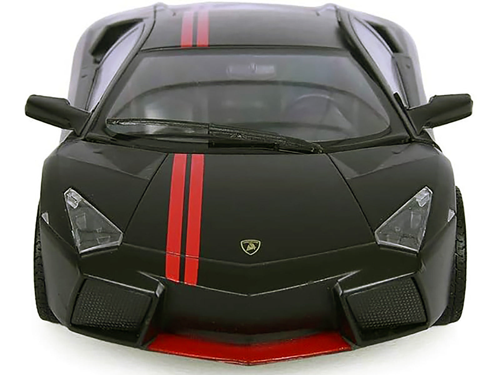 Lamborghini Reventon Matt Black with Red Stripes &quot;Satin Paint&quot; Series 1/24 Diecast Model Car by Motormax