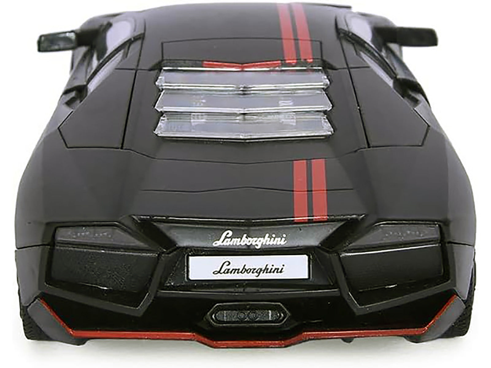 Lamborghini Reventon Matt Black with Red Stripes &quot;Satin Paint&quot; Series 1/24 Diecast Model Car by Motormax