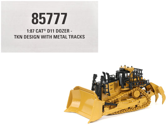 CAT Caterpillar D11 Track Type Dozer TKN Design Yellow &quot;High Line&quot; Series 1/87 (HO) Diecast Model by Diecast Masters