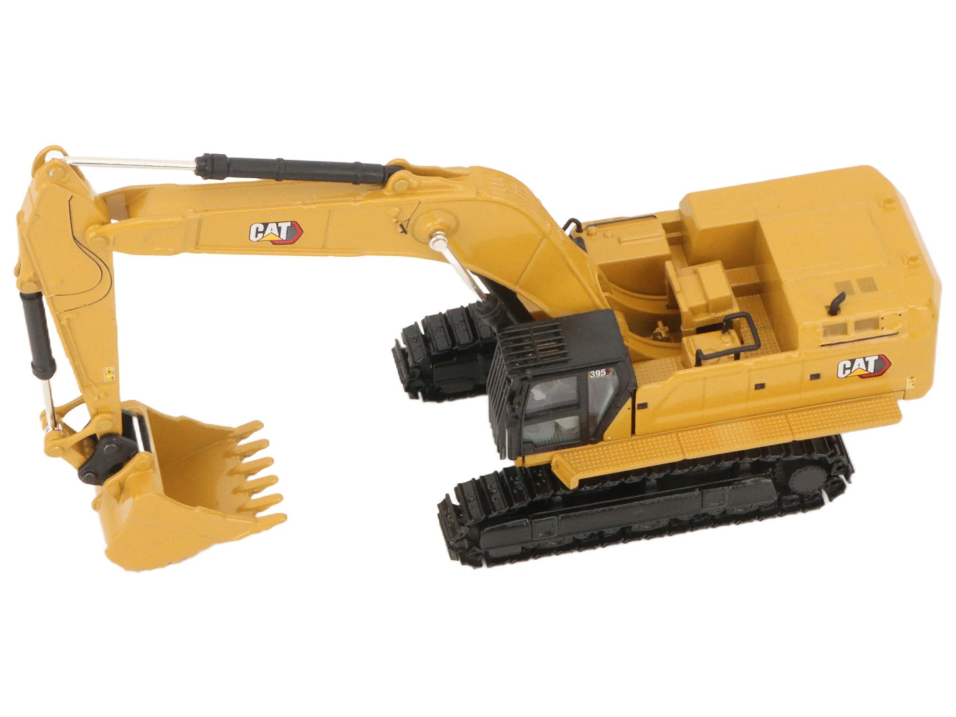 CAT Caterpillar 395 Next-Generation Hydraulic Excavator (Mass Excavator Version) Yellow with Additional Tools &quot;High Line Series&quot; 1/87 (HO) Diecast Model by Diecast Masters