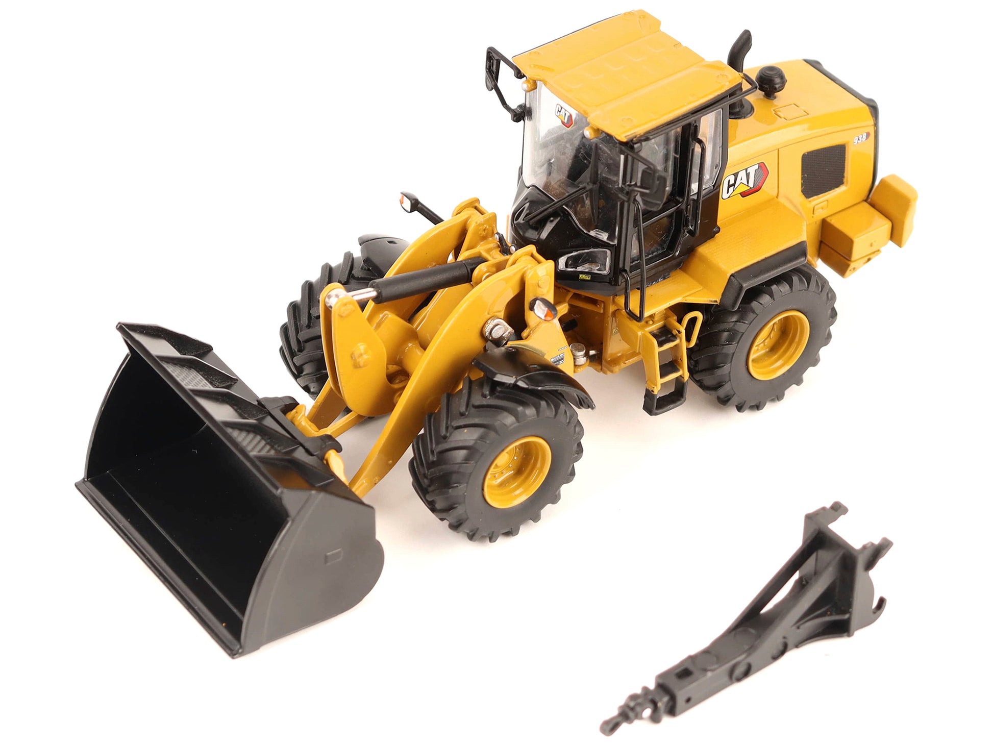 CAT Caterpillar 938 Wheel Loader with Operator Yellow &quot;High Line&quot; Series 1/50 Diecast Model by Diecast Masters
