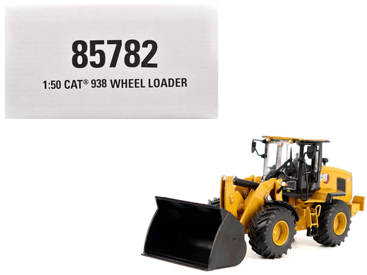 CAT Caterpillar 938 Wheel Loader with Operator Yellow &quot;High Line&quot; Series 1/50 Diecast Model by Diecast Masters