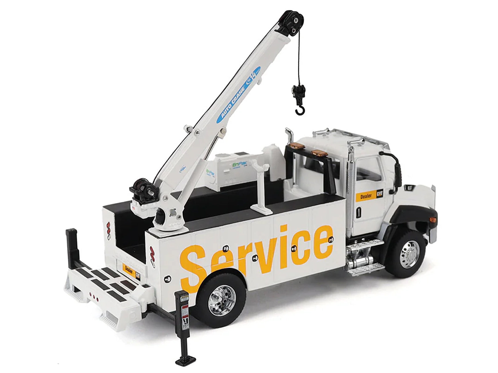 CAT Caterpillar CT660 Auto-Crane Titan 85 Truck with Miller EnPak White &quot;Transport Series&quot; 1/50 Diecast Model by Diecast Masters