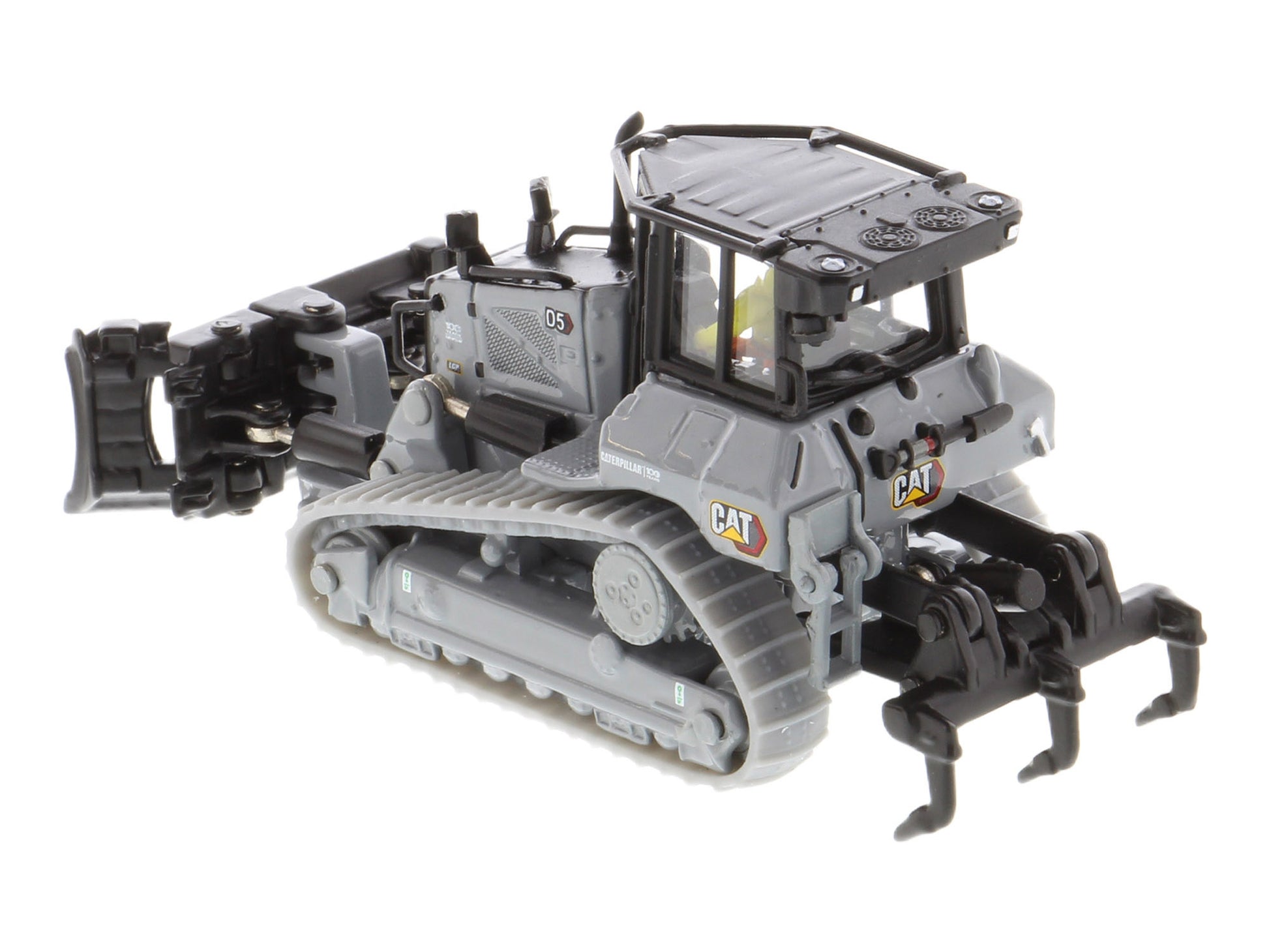 CAT Caterpillar D5 Track-Type Dozer &quot;Centennial&quot; Gray with Operator &quot;High Line Series&quot; 1/87 (HO) Diecast Model by Diecast Masters