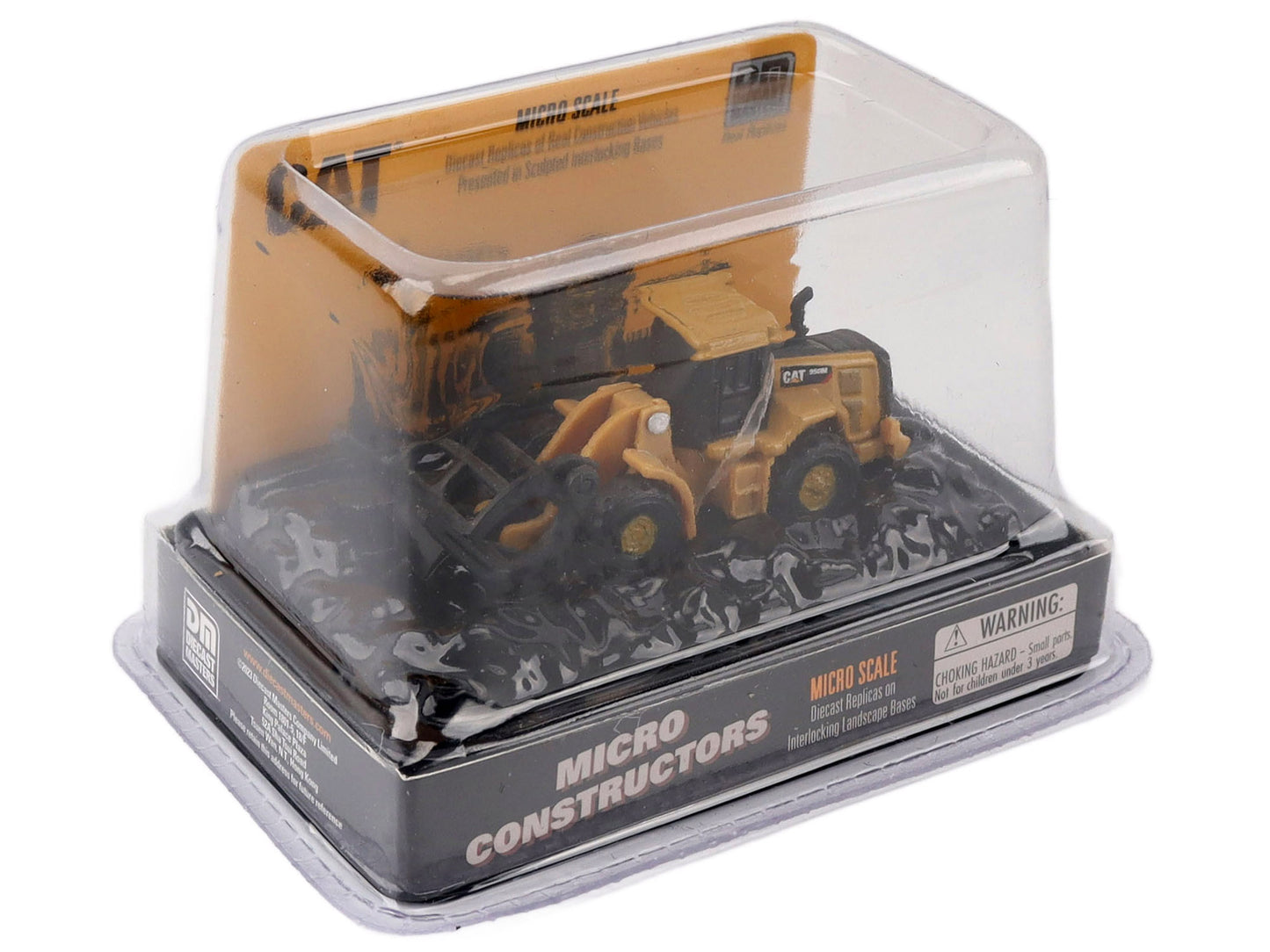 CAT Caterpillar 950M Wheel Loader (Log Fork Version) Yellow &quot;Micro-Constructor&quot; Series Diecast Model by Diecast Masters