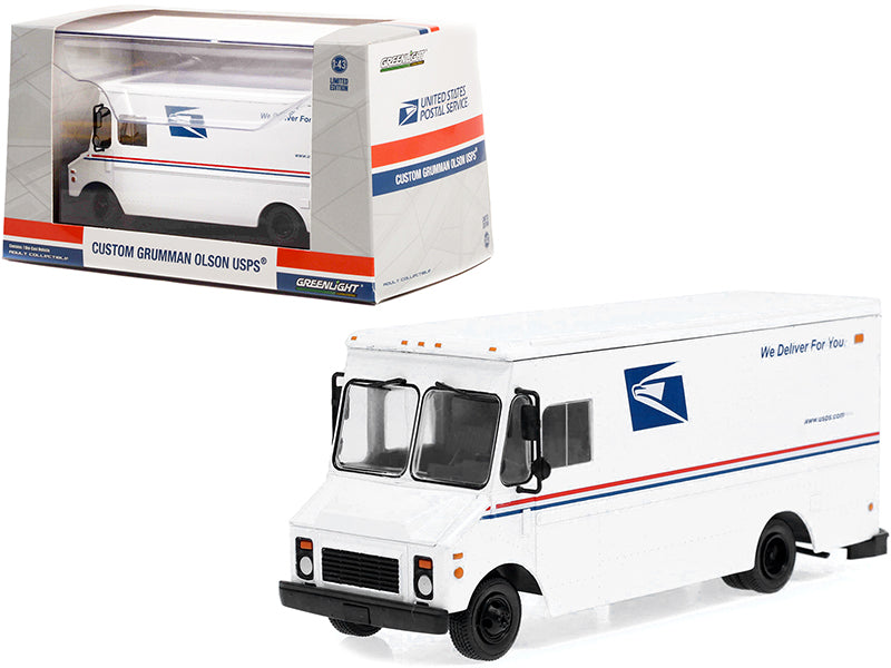 Grumman Olson Custom Delivery Truck White USPS &quot;United States Postal Service&quot; 1/43 Diecast Model by Greenlight