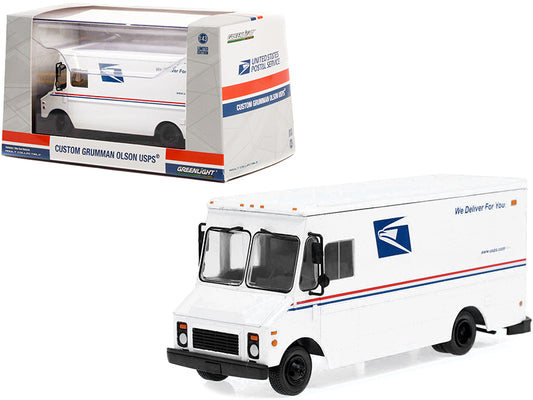 Grumman Olson Custom Delivery Truck White USPS &quot;United States Postal Service&quot; 1/43 Diecast Model by Greenlight