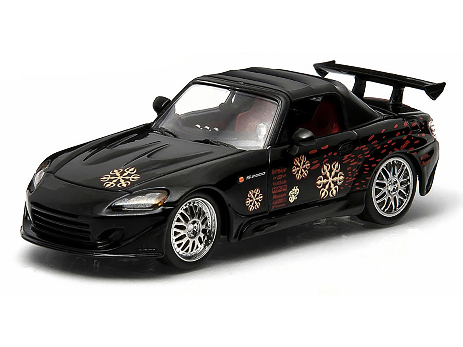 Johnny's 2000 Honda S2000 Black &quot;The Fast and The Furious&quot; Movie (2001) 1/43 Diecast Model Car by Greenlight 