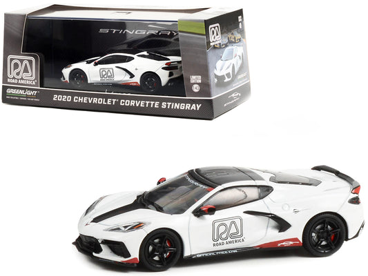 2020 Chevrolet Corvette C8 Stingray &quot;Road America Official Pace Car&quot; 1/43 Diecast Model Car by Greenlight