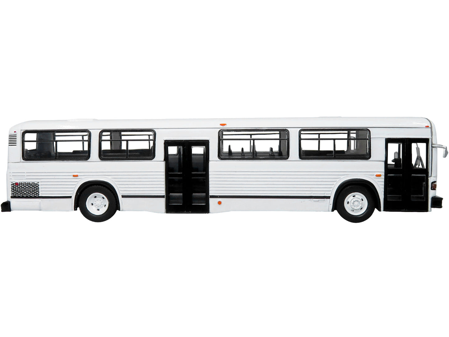 MCI Classic City Bus Plain White &quot;Vintage Bus & Motorcoach Collection&quot; 1/87 Diecast Model by Iconic Replicas