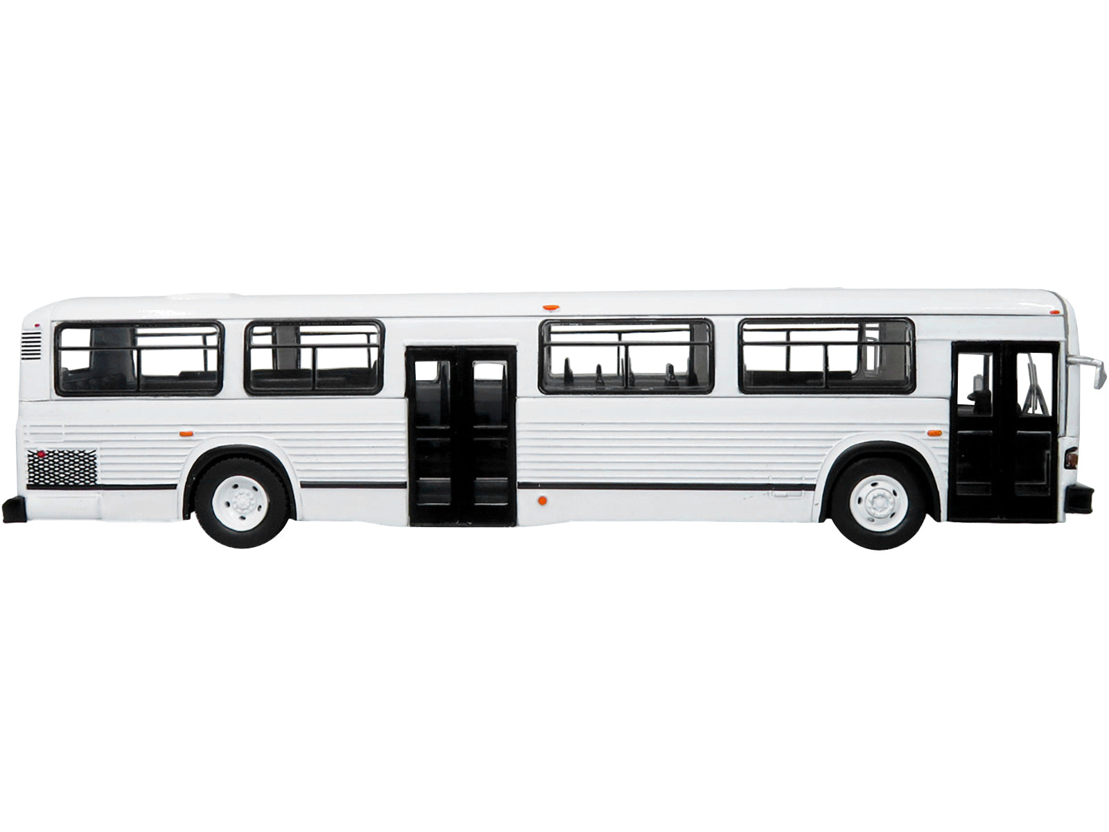 MCI Classic City Bus Plain White &quot;Vintage Bus & Motorcoach Collection&quot; 1/87 Diecast Model by Iconic Replicas