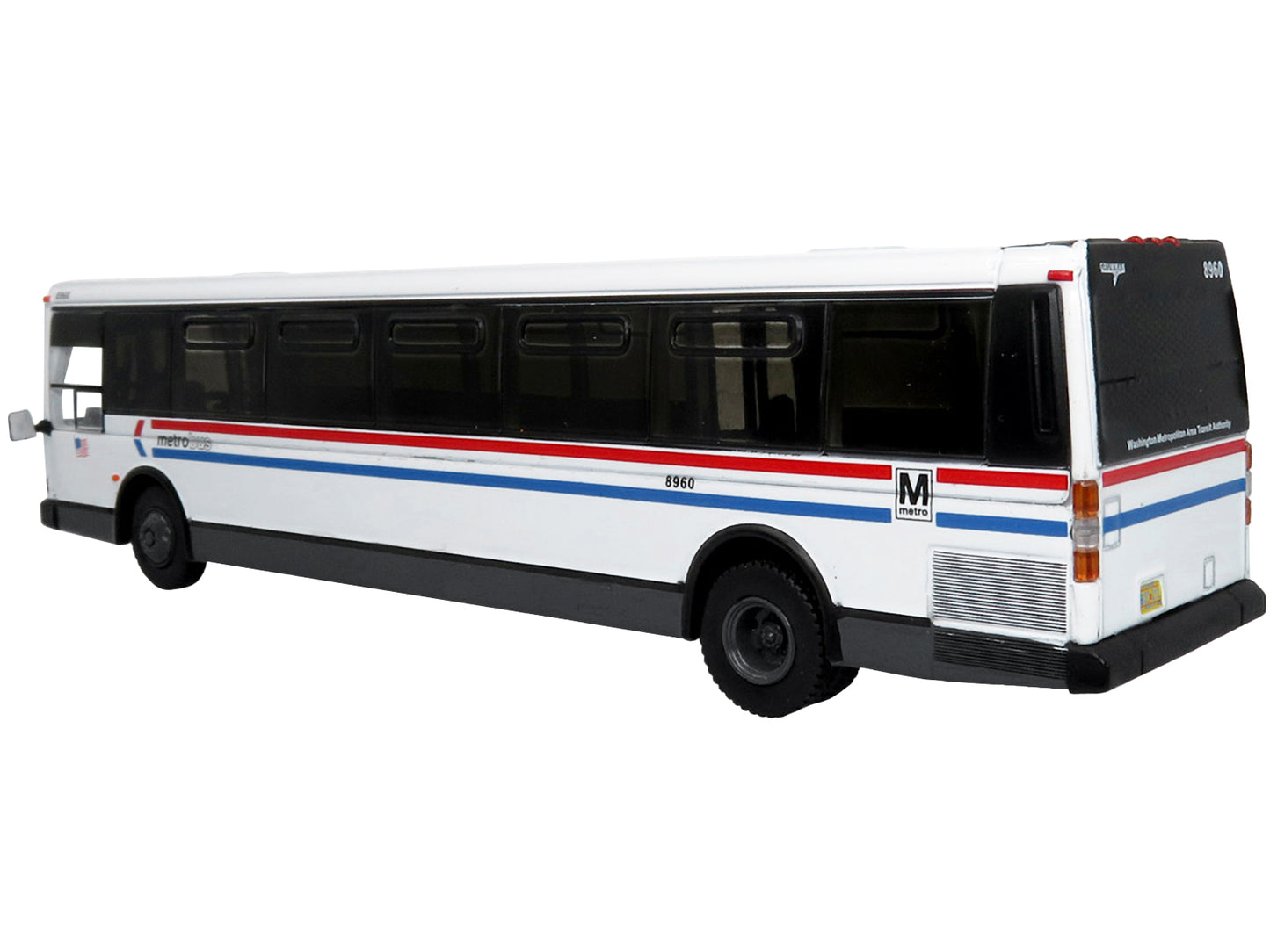 1980 Grumman 870 Advanced Design Transit Bus WMATA (Washington Metropolitan Area Transit Authority) Metro Bus &quot;16S Pentagon&quot; &quot;Vintage Bus & Motorcoach Collection&quot; 1/87 Diecast Model by Iconic Replicas