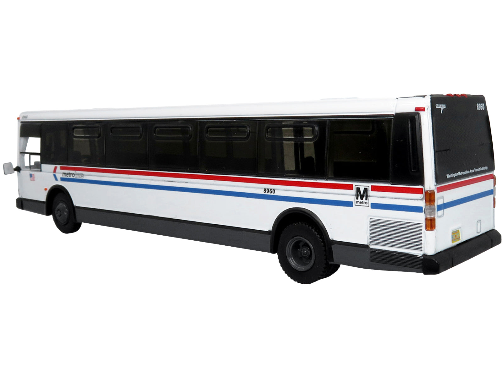 1980 Grumman 870 Advanced Design Transit Bus WMATA (Washington Metropolitan Area Transit Authority) Metro Bus &quot;16S Pentagon&quot; &quot;Vintage Bus & Motorcoach Collection&quot; 1/87 Diecast Model by Iconic Replicas