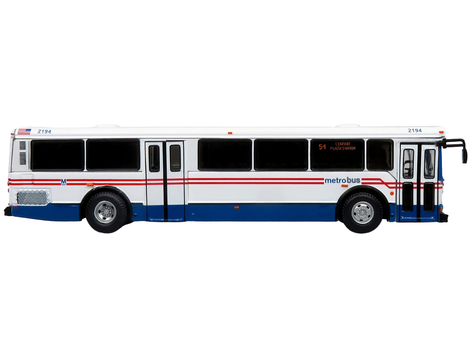 2006 Orion V Transit Bus WMATA Washington &quot;54 L'Enfant Plaza Station&quot; Limited Edition &quot;The Vintage Bus and Motorcoach Collection&quot; 1/87 (HO) Diecast Model by Iconic Replicas