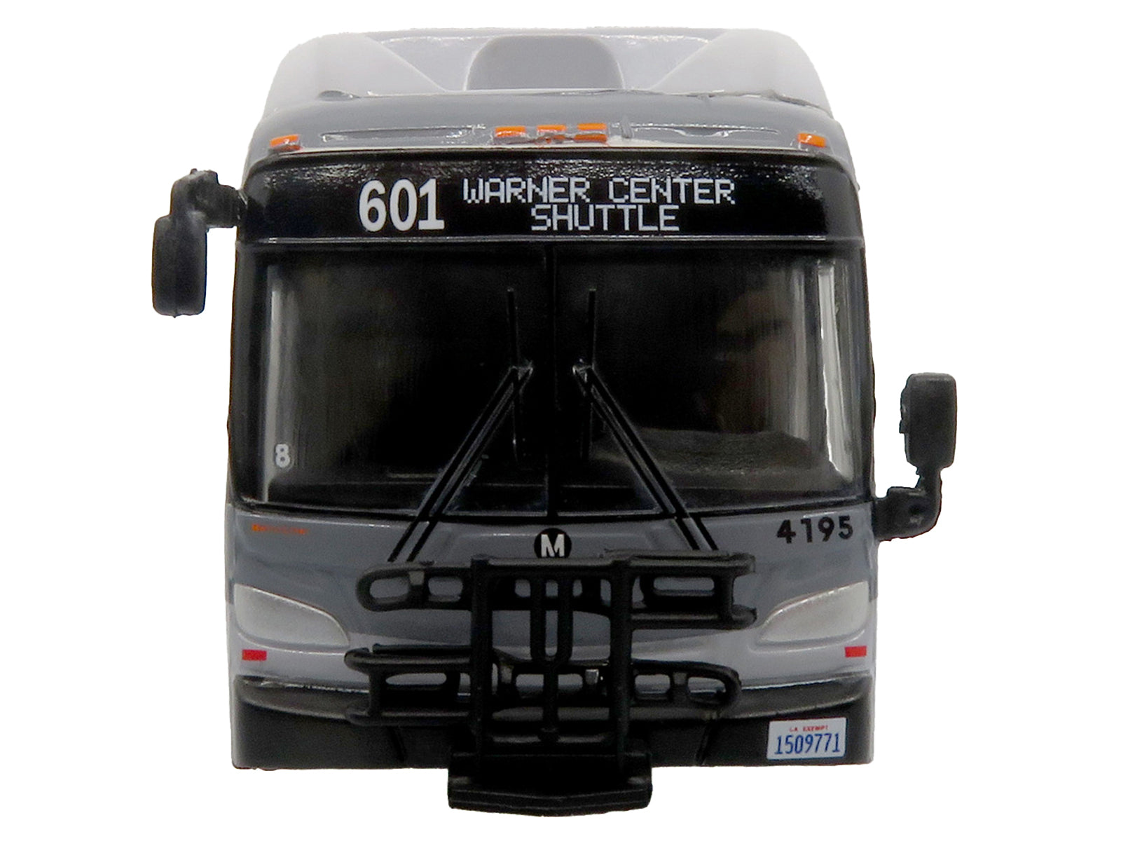 New Flyer Xcelsior XN40 Transit Bus &quot;Los Angeles Metro - Warner Center Shuttle&quot; Gray with Graphics &quot;The Bus & Motorcoach Collection&quot; Limited Edition 1/87 (HO) Diecast Model by Iconic Replicas