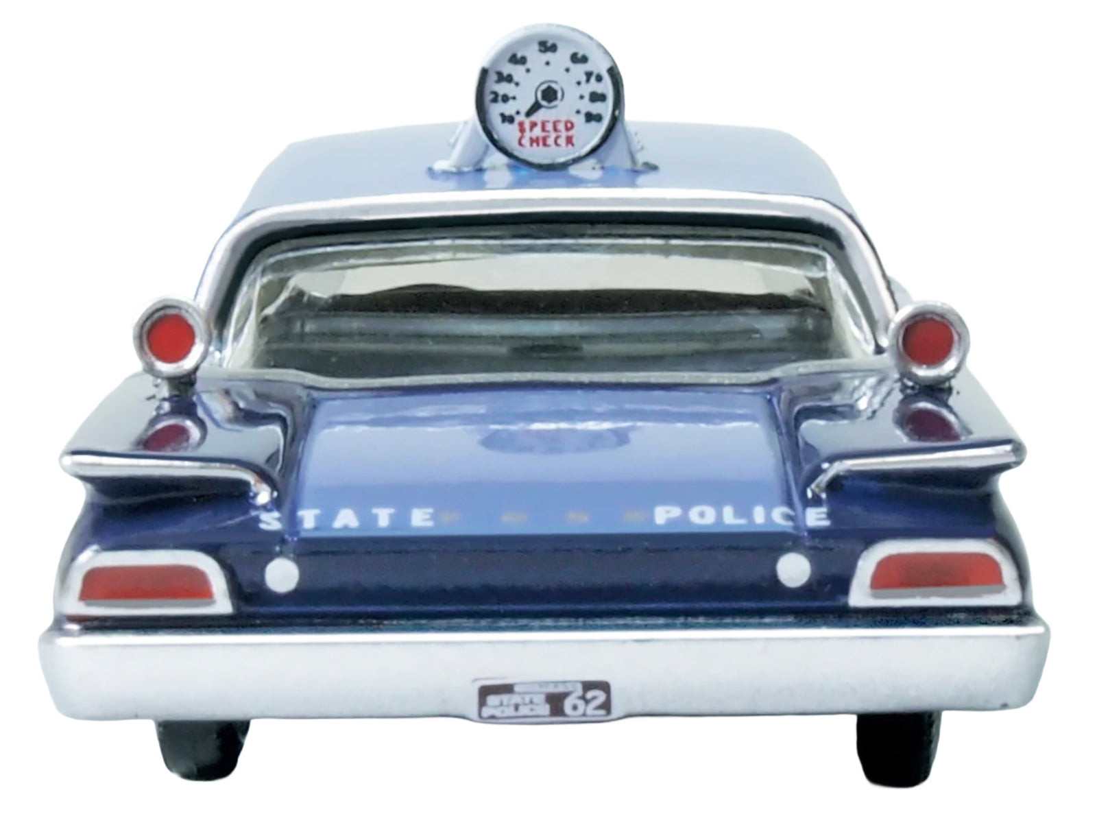 1960 Ford Fairlane Sedan &quot;Massachusetts State Police Radar Car&quot; Blue Two-Tone 1/87 (HO) Scale Diecast Model Car by Oxford Diecast