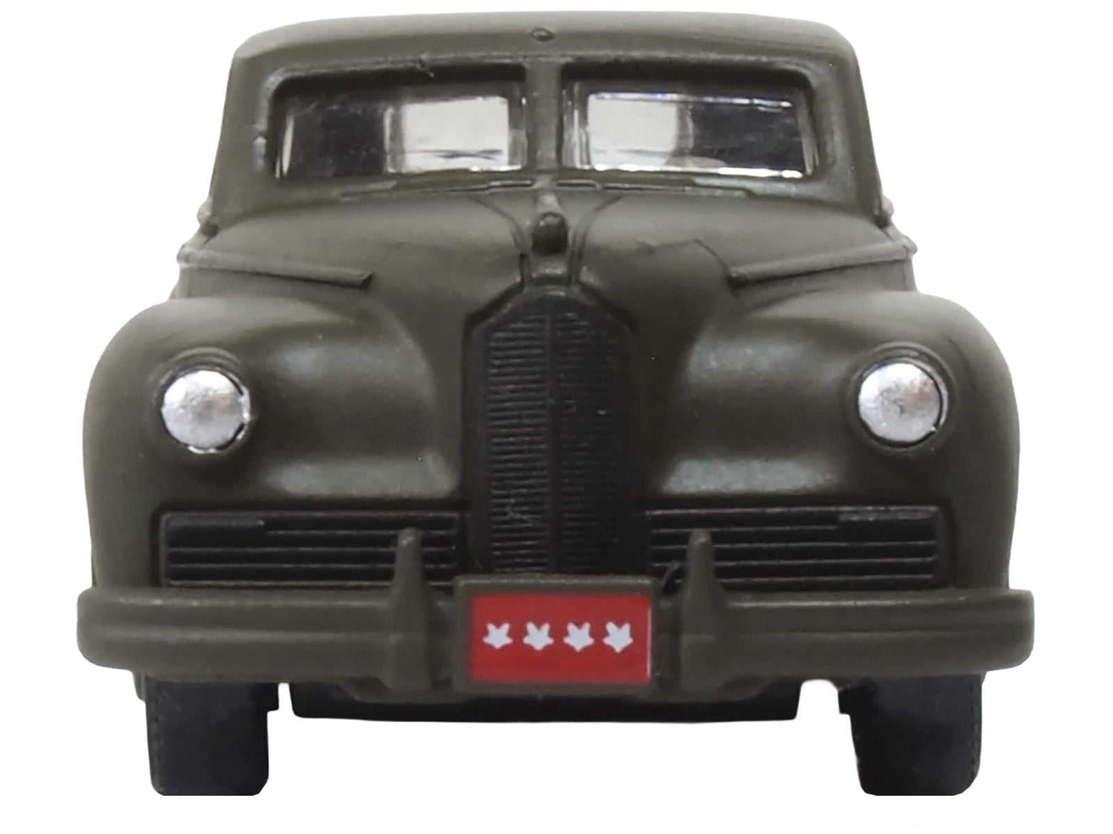 1942 Packard Clipper Touring Sedan &quot;US Army Staff Car&quot; Olive Drab 1/87 (HO) Scale Diecast Model Car by Oxford Diecast