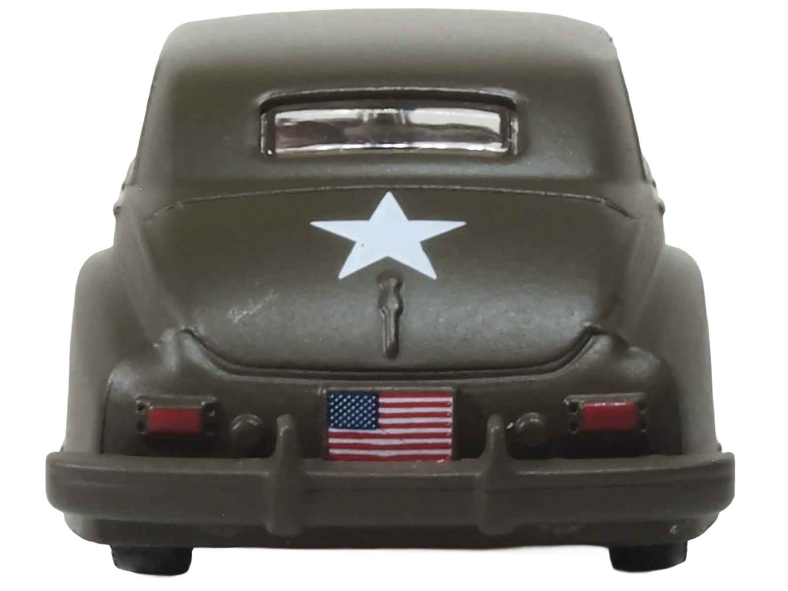 1942 Packard Clipper Touring Sedan &quot;US Army Staff Car&quot; Olive Drab 1/87 (HO) Scale Diecast Model Car by Oxford Diecast