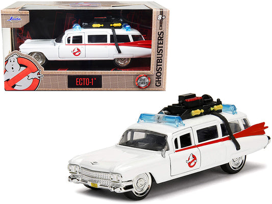 Cadillac Ambulance Ecto-1 from &quot;Ghostbusters&quot; Movie &quot;Hollywood Rides&quot; Series 1/32 Diecast Model Car by Jada