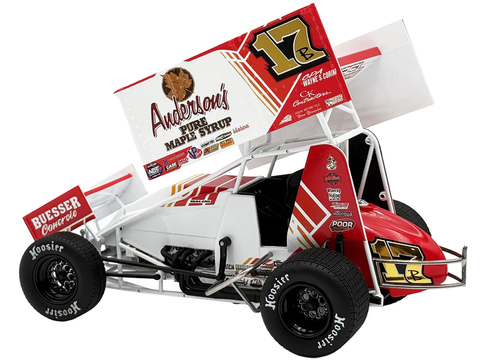 Winged Sprint Car #17B Bill Balog &quot;Anderson's Pure Maple Syrup&quot; (2025) 1/18 Diecast Model Car by ACME