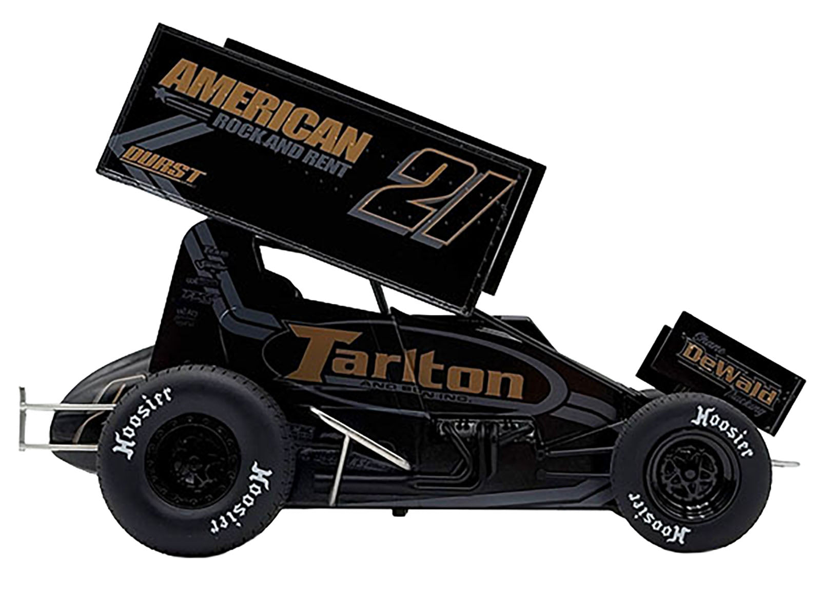 Winged Sprint Car #21 Tanner Holmes &quot;Tarlton - American Rock and Rent&quot; (2025) 1/18 Diecast Model Car by ACME
