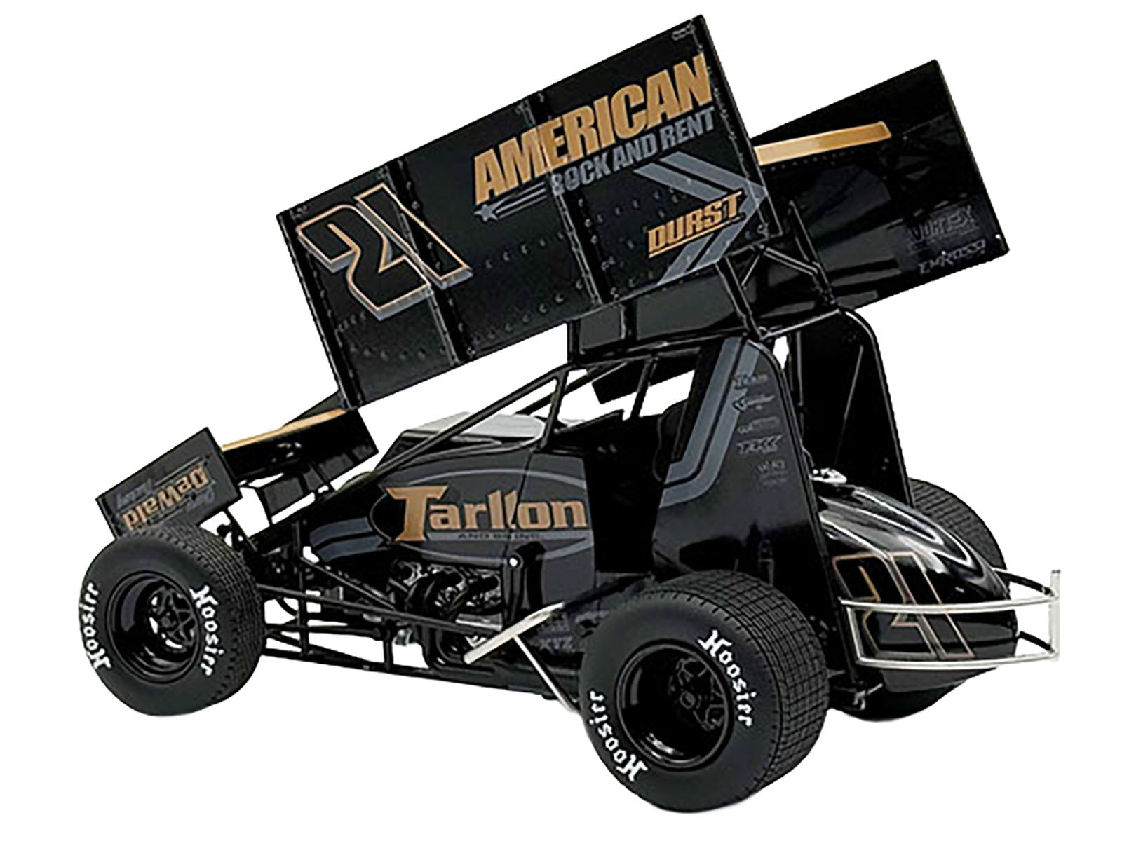 Winged Sprint Car #21 Tanner Holmes &quot;Tarlton - American Rock and Rent&quot; (2025) 1/18 Diecast Model Car by ACME