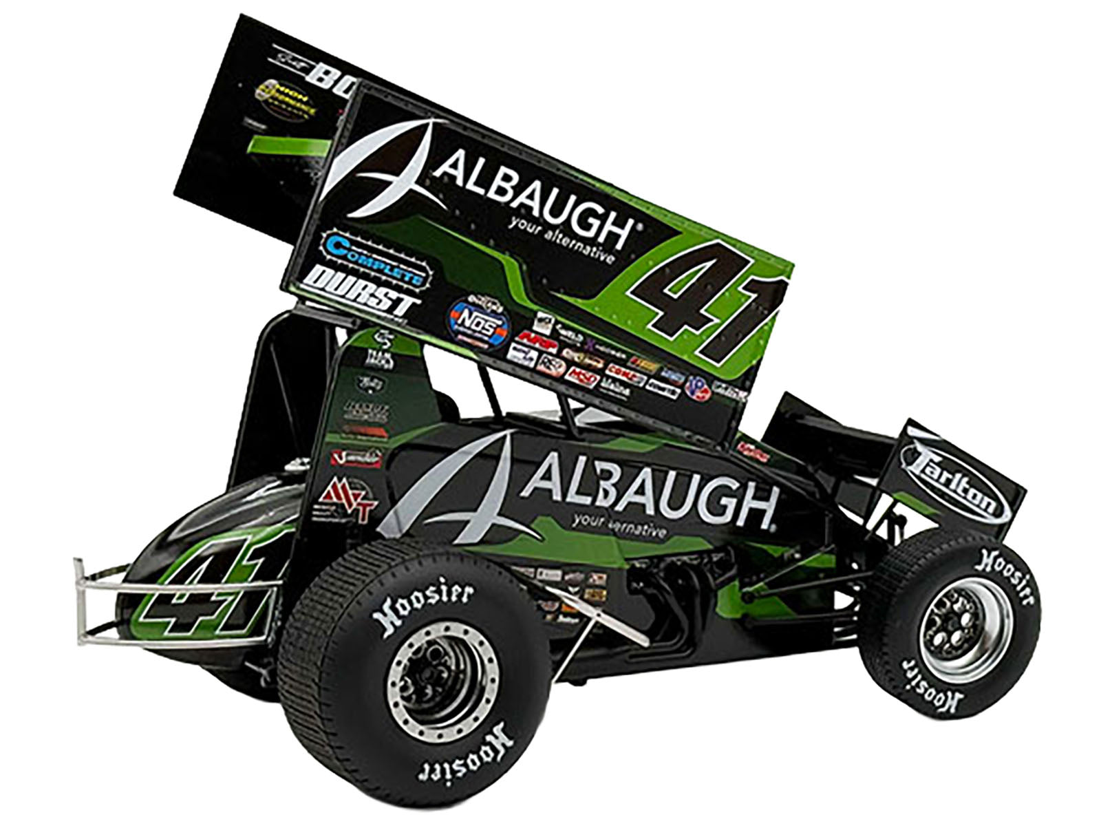 Winged Sprint Car #41 Carson Macedo &quot;Albaugh&quot; Jason Johnson Racing (2025) 1/18 Diecast Model Car by ACME