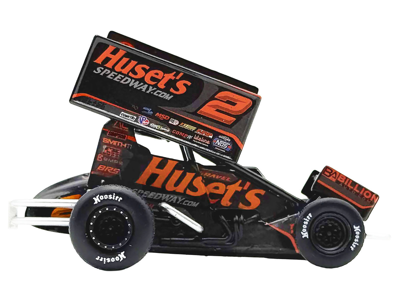 Winged Sprint Car #2 David Gravel &quot;Huset's Speedway&quot; (2025) 1/50 Diecast Model Car by ACME