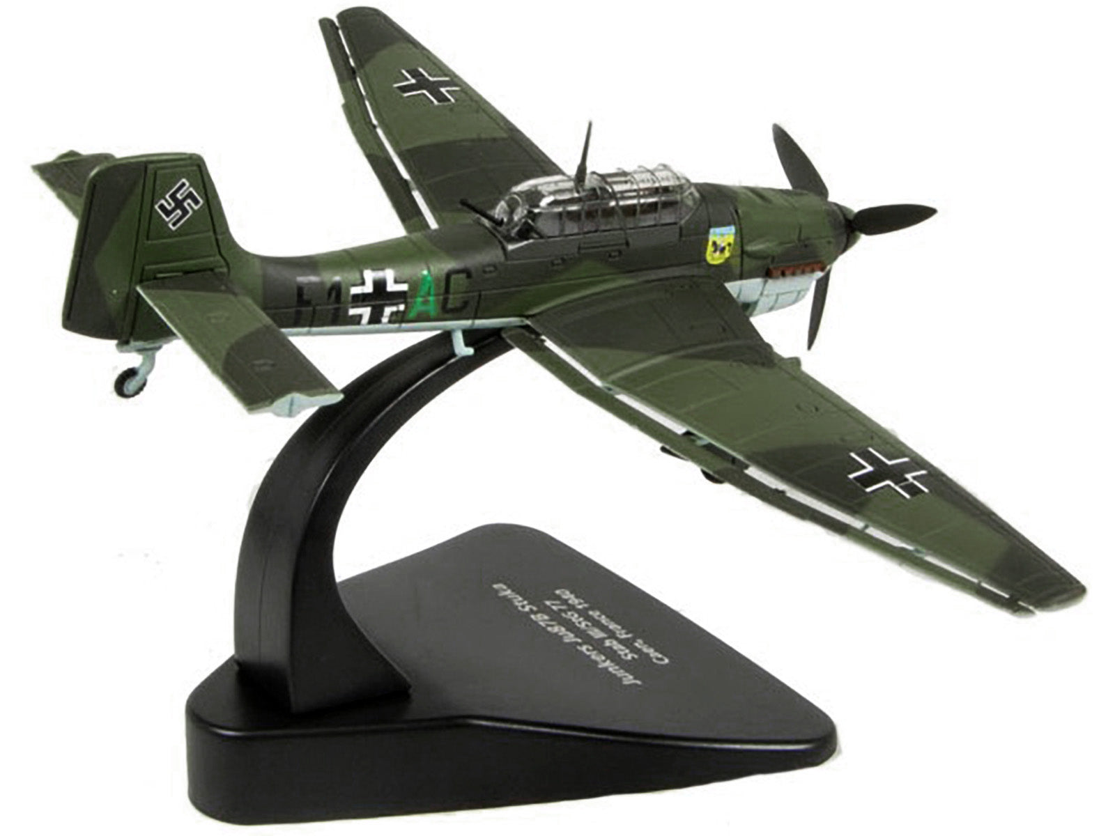 Junkers Ju 87B &quot;Stuka Stab&quot; Dive Bomber Plane III/StG 77 Caen France (1940) &quot;Oxford Aviation&quot; Series 1/72 Diecast Model Airplane by Oxford Diecast