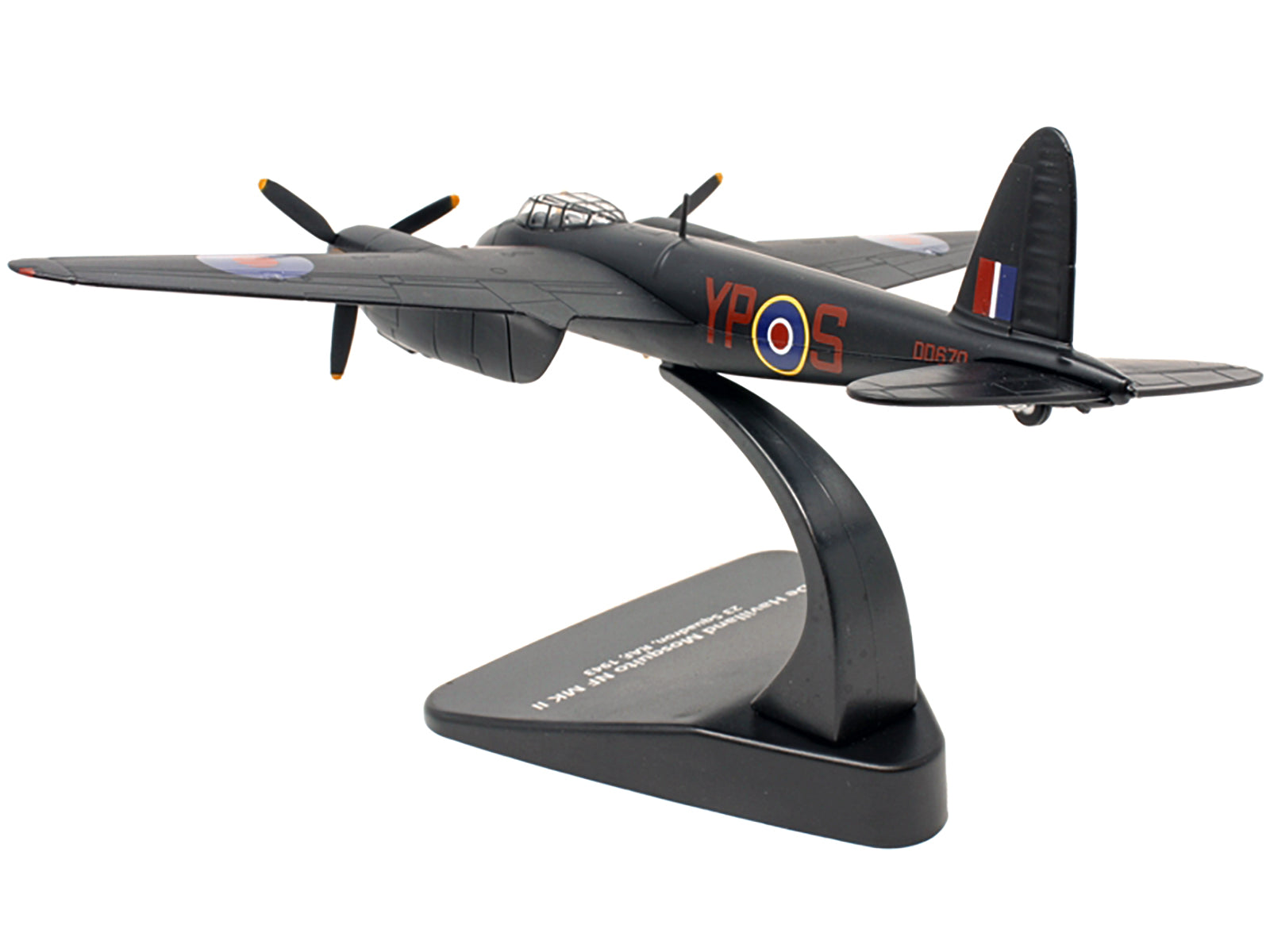 De Havilland Mosquito NF MK II War Plane 23 Squadron RAF (1943) &quot;Oxford Aviation&quot; Series 1/72 Diecast Model Airplane by Oxford Diecast