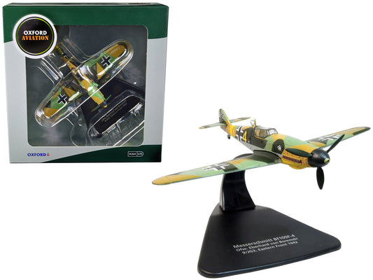 Messerschmitt Bf 109F-4 Fighter Plane &quot;Ofw. Eberhard von Boremski 9/JG3 Eastern Front&quot; (1942) &quot;Oxford Aviation&quot; Series 1/72 Diecast Model Airplane by Oxford Diecast