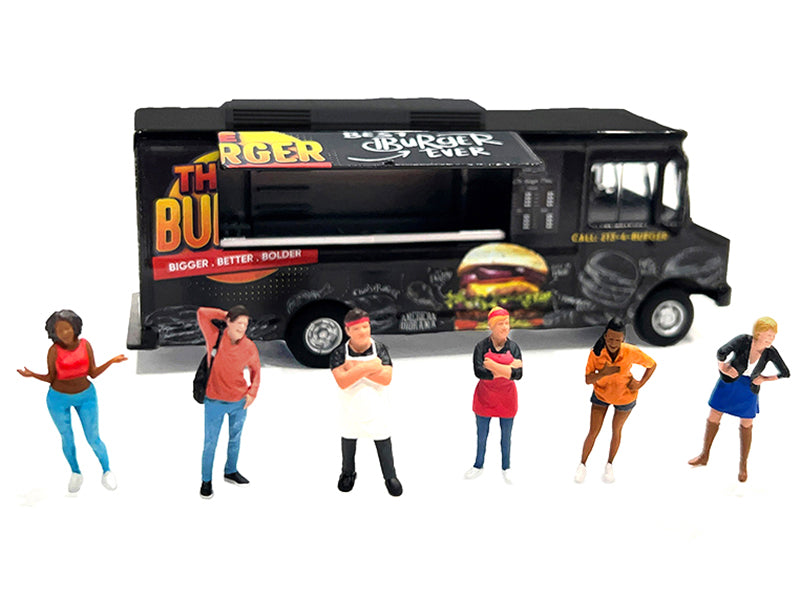 &quot;Foodies&quot; 6 piece Diecast Figure Set (6 Figures) Limited Edition for 1/64 Scale Models by American Diorama