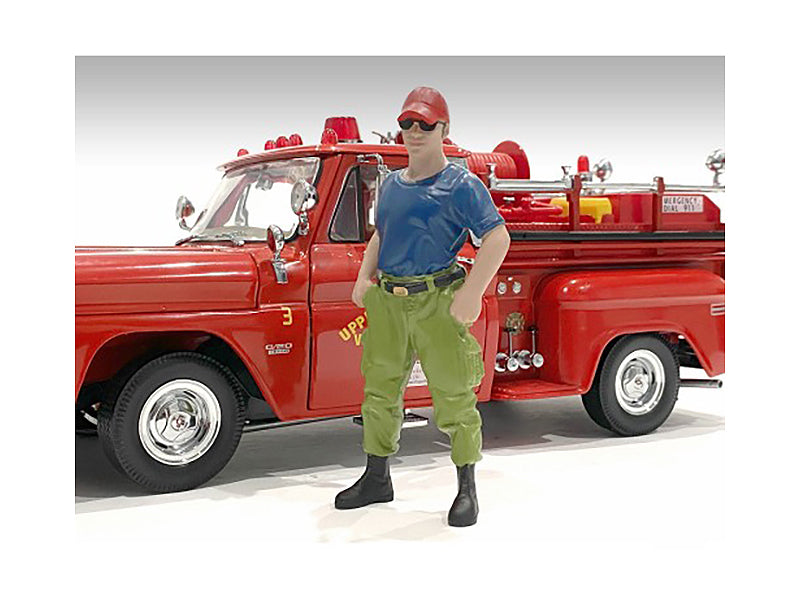 &quot;Firefighters&quot; Off Duty Figure for 1/18 Scale Models by American Diorama