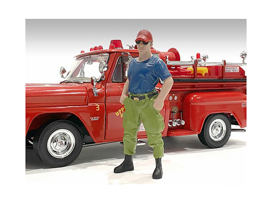 &quot;Firefighters&quot; Off Duty Figure for 1/18 Scale Models by American Diorama