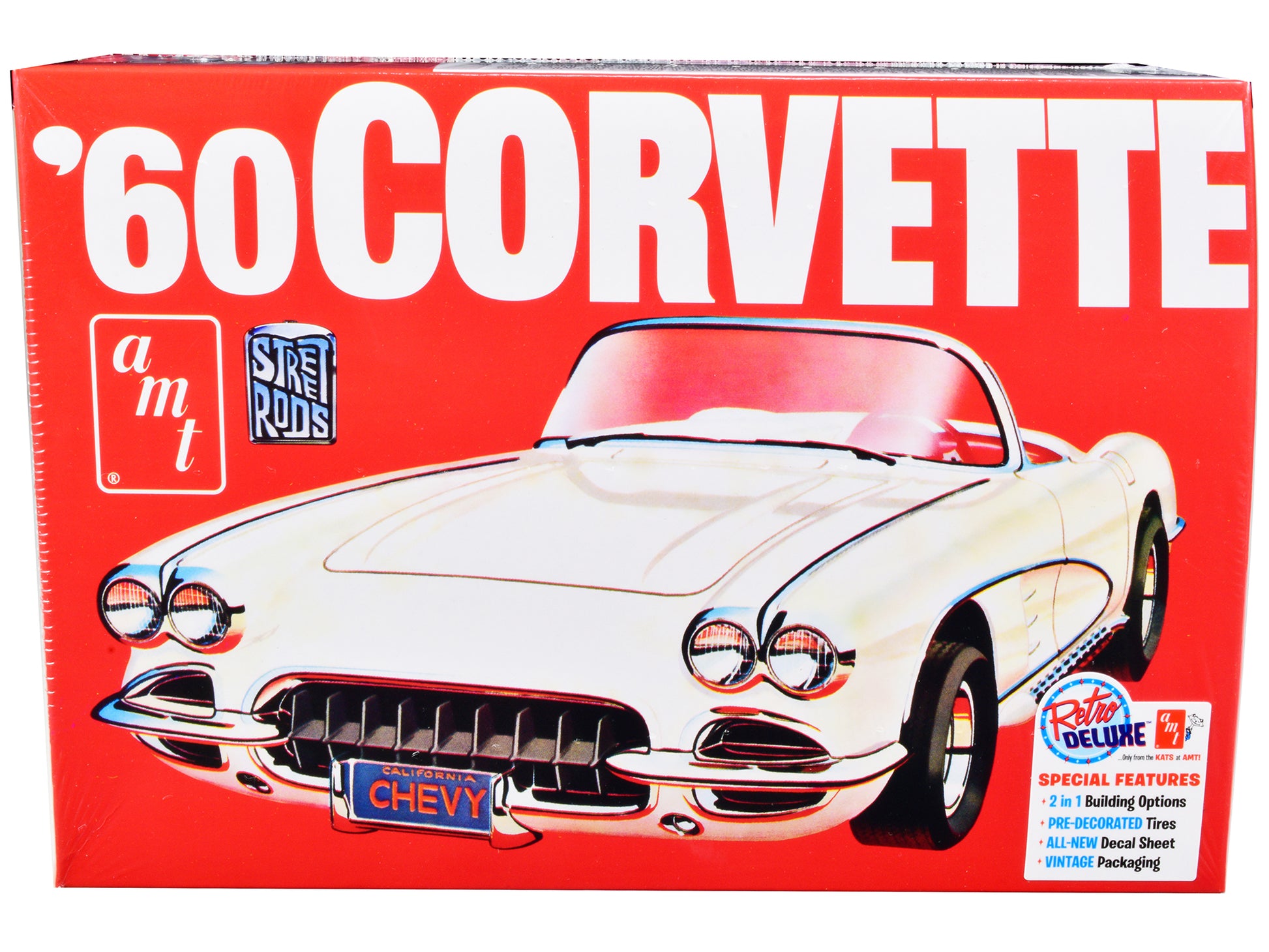 Skill 2 Model Kit 1960 Chevrolet Corvette &quot;Street Rods&quot; 1/25 Scale Model by AMT