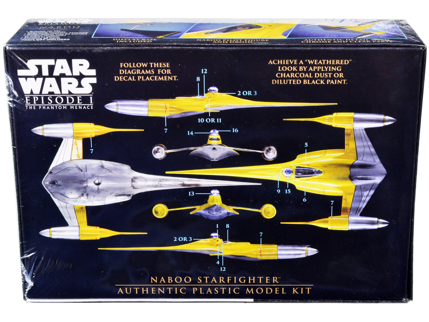 Skill 2 Model Kit Naboo Starfighter Spaceship &quot;Star Wars: Episode I - The Phantom Menace&quot; (1999) Movie 1/48 Scale Model by AMT