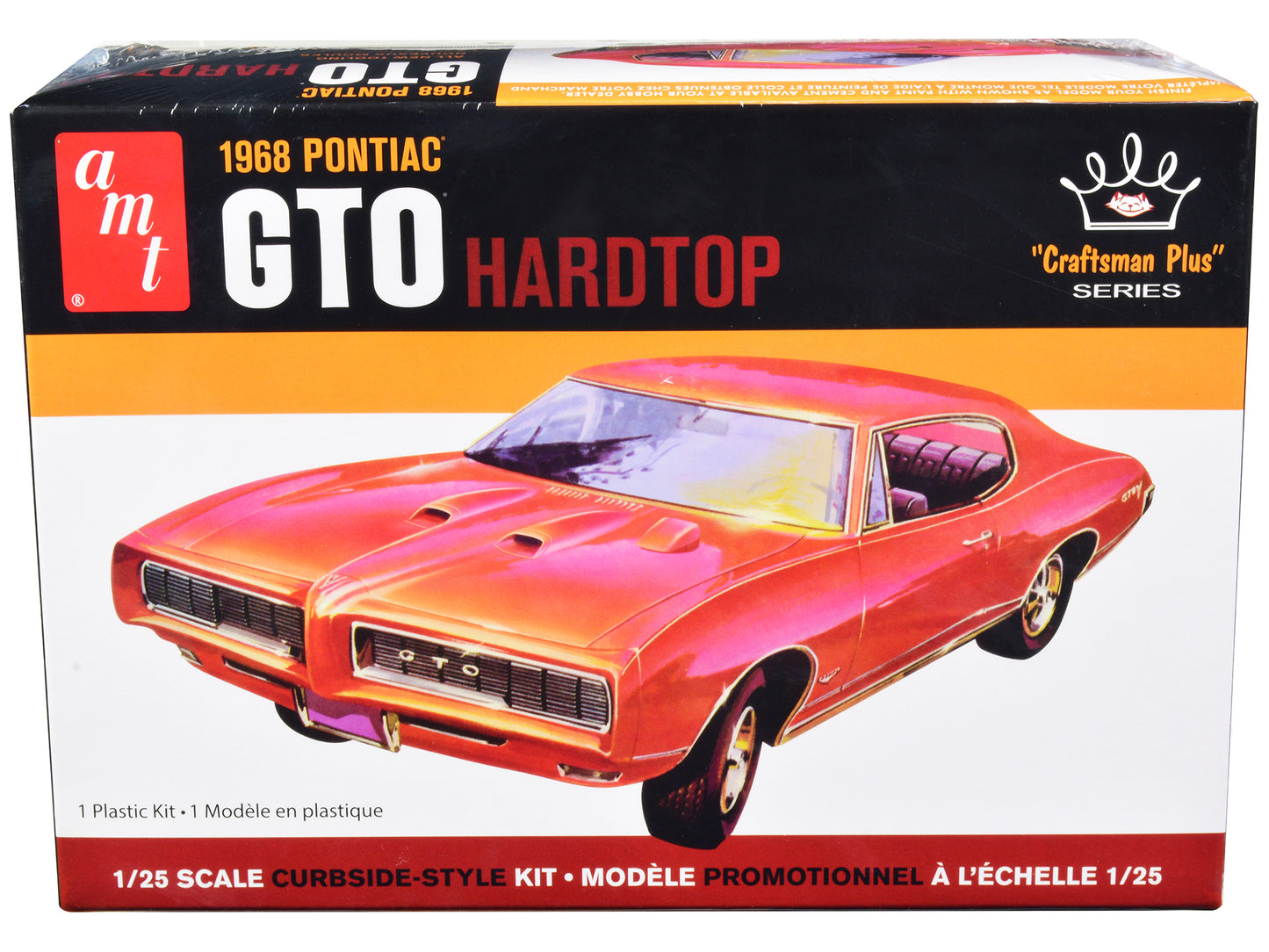 Skill 2 Model Kit 1968 Pontiac GTO Hardtop &quot;Craftsman Plus&quot; Series 1/25 Scale Model by AMT