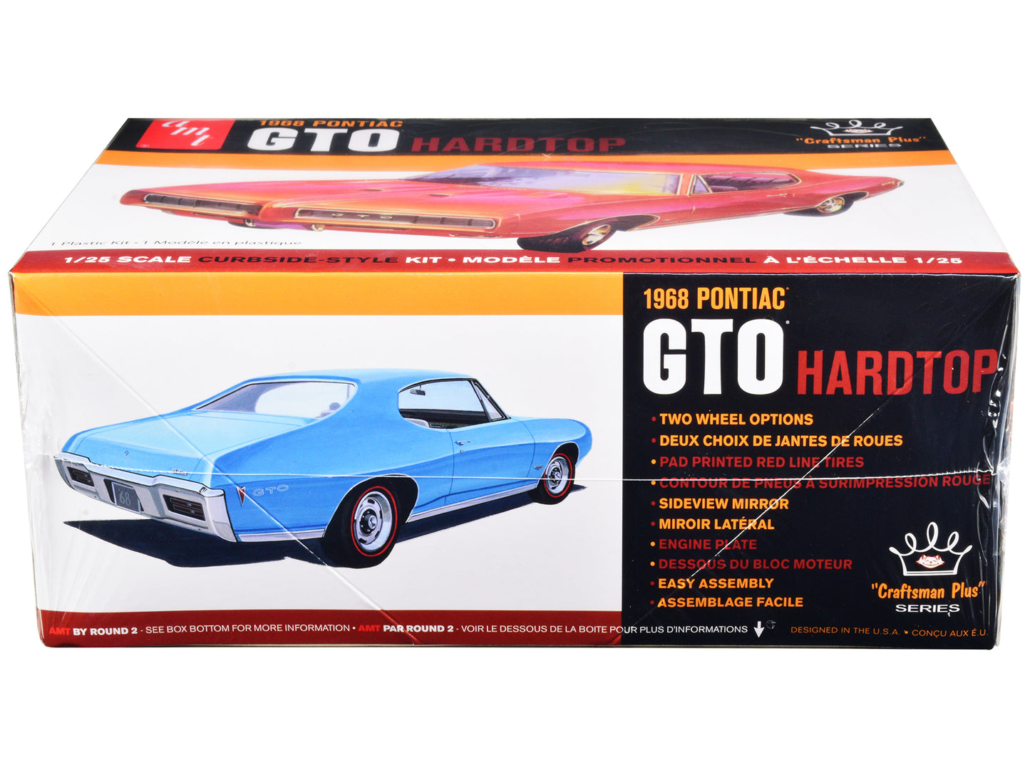 Skill 2 Model Kit 1968 Pontiac GTO Hardtop &quot;Craftsman Plus&quot; Series 1/25 Scale Model by AMT