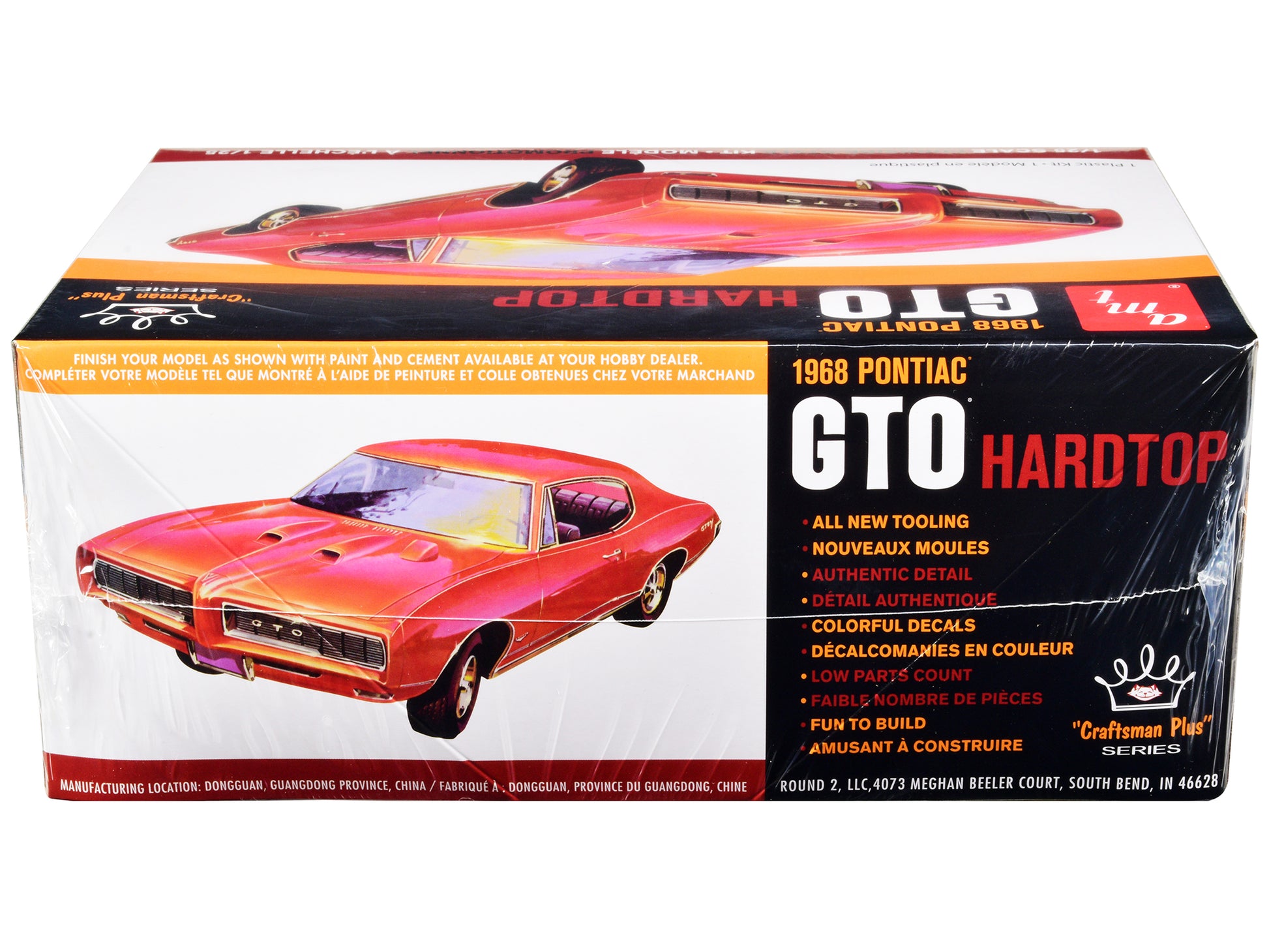 Skill 2 Model Kit 1968 Pontiac GTO Hardtop &quot;Craftsman Plus&quot; Series 1/25 Scale Model by AMT