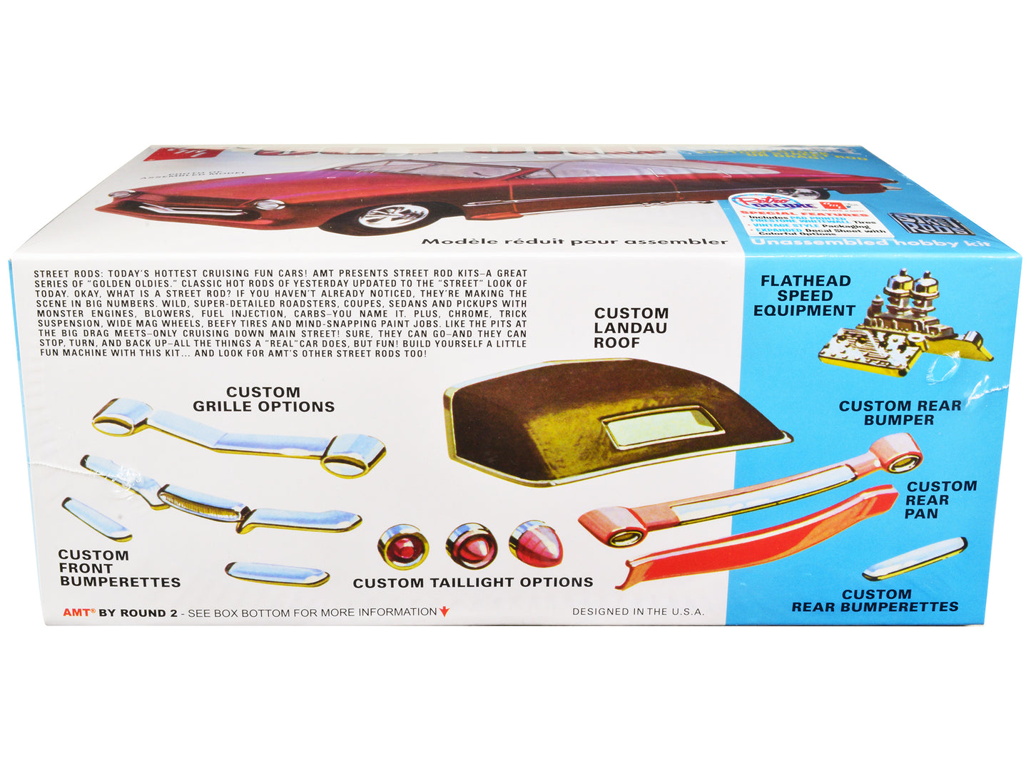 Skill 2 Model Kit 1950 Ford Convertible &quot;Street Rods&quot; 3-in-1 Kit 1/25 Scale Model by AMT