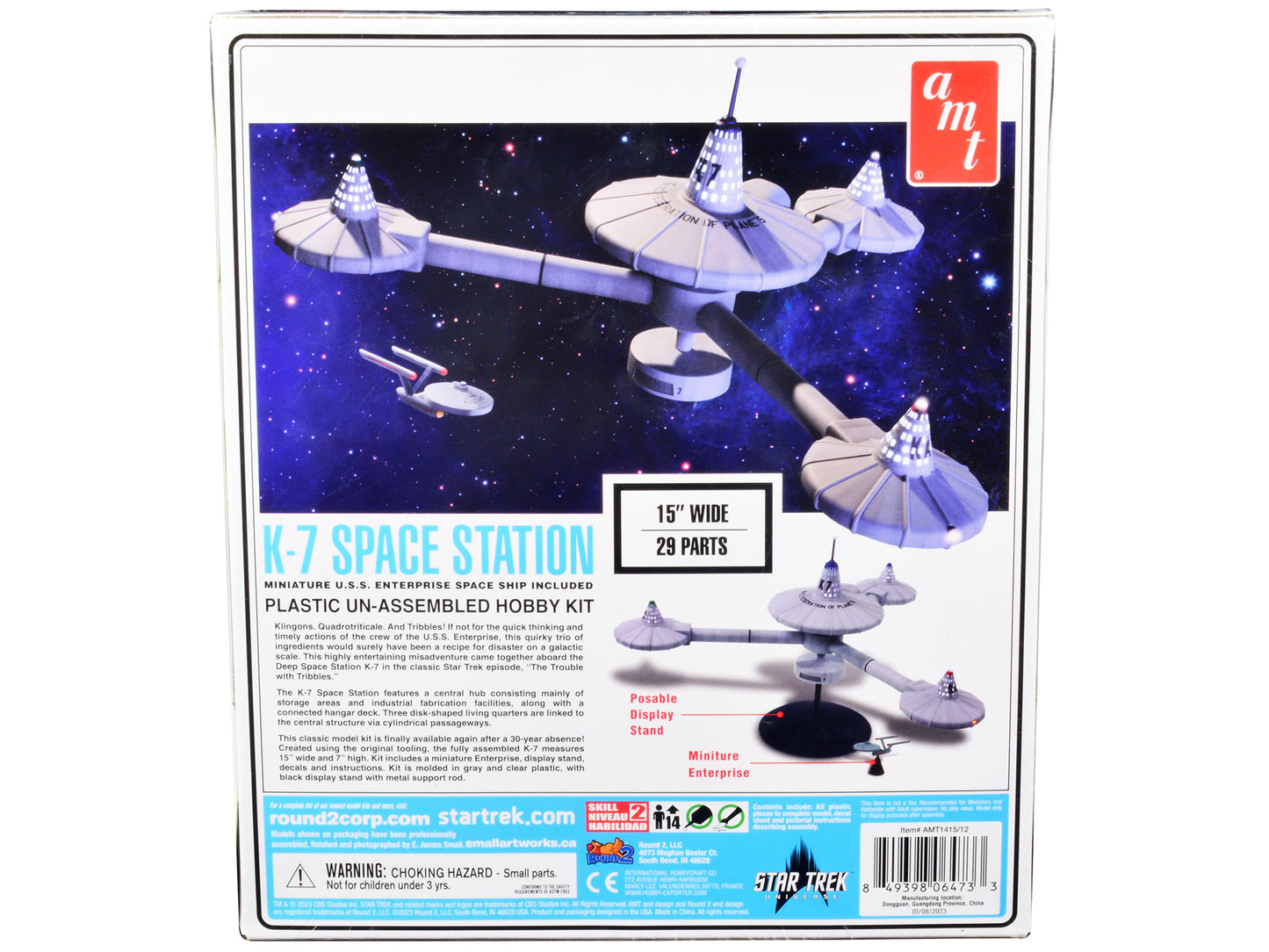 Skill 2 Model Kit K-7 Space Station &quot;Star Trek&quot; (1966-1969) TV Series 1/7600 Scale Model by AMT